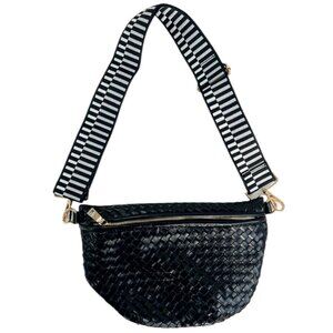 Pretty Simple Westlyn Woven Crossbody Bag in Black